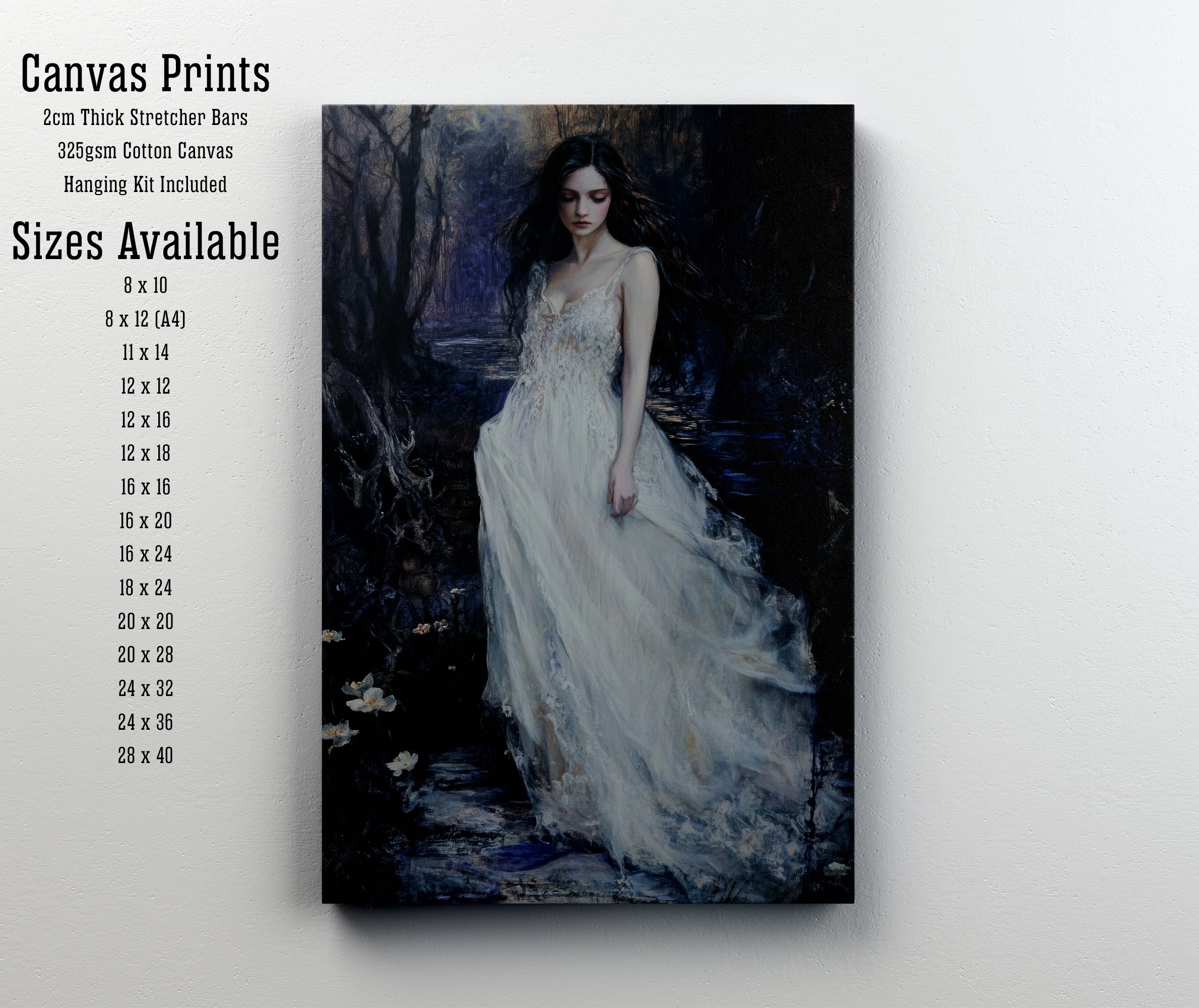 Dark Forest Woman Art Print