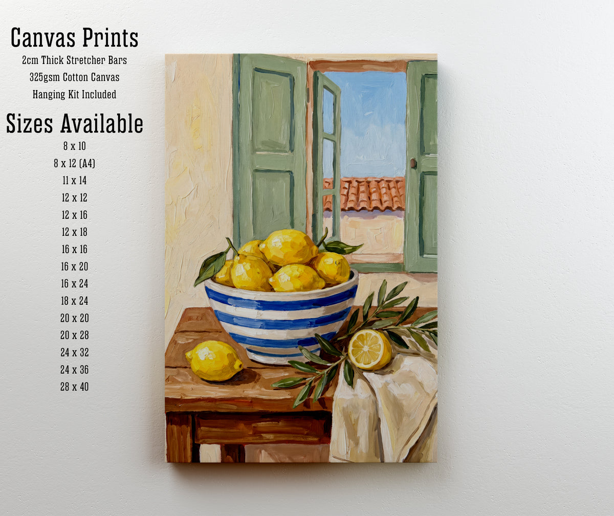 Mediterranean Lemon Bowl Art Print