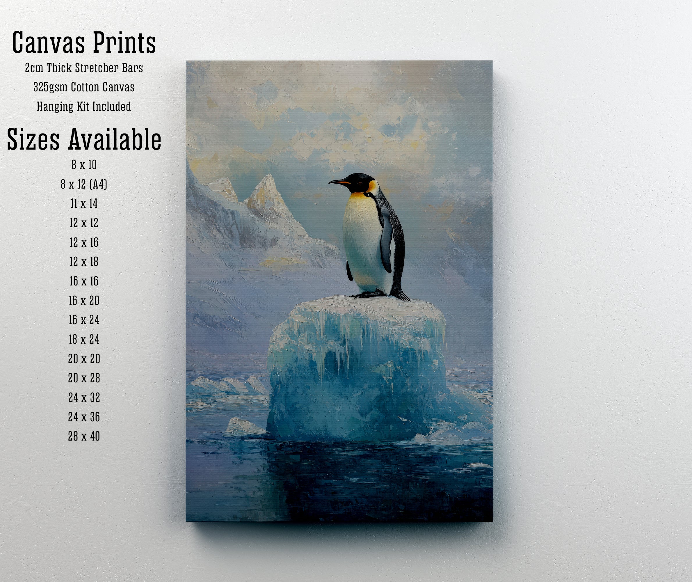 Emperor Penguin Iceberg Art Print