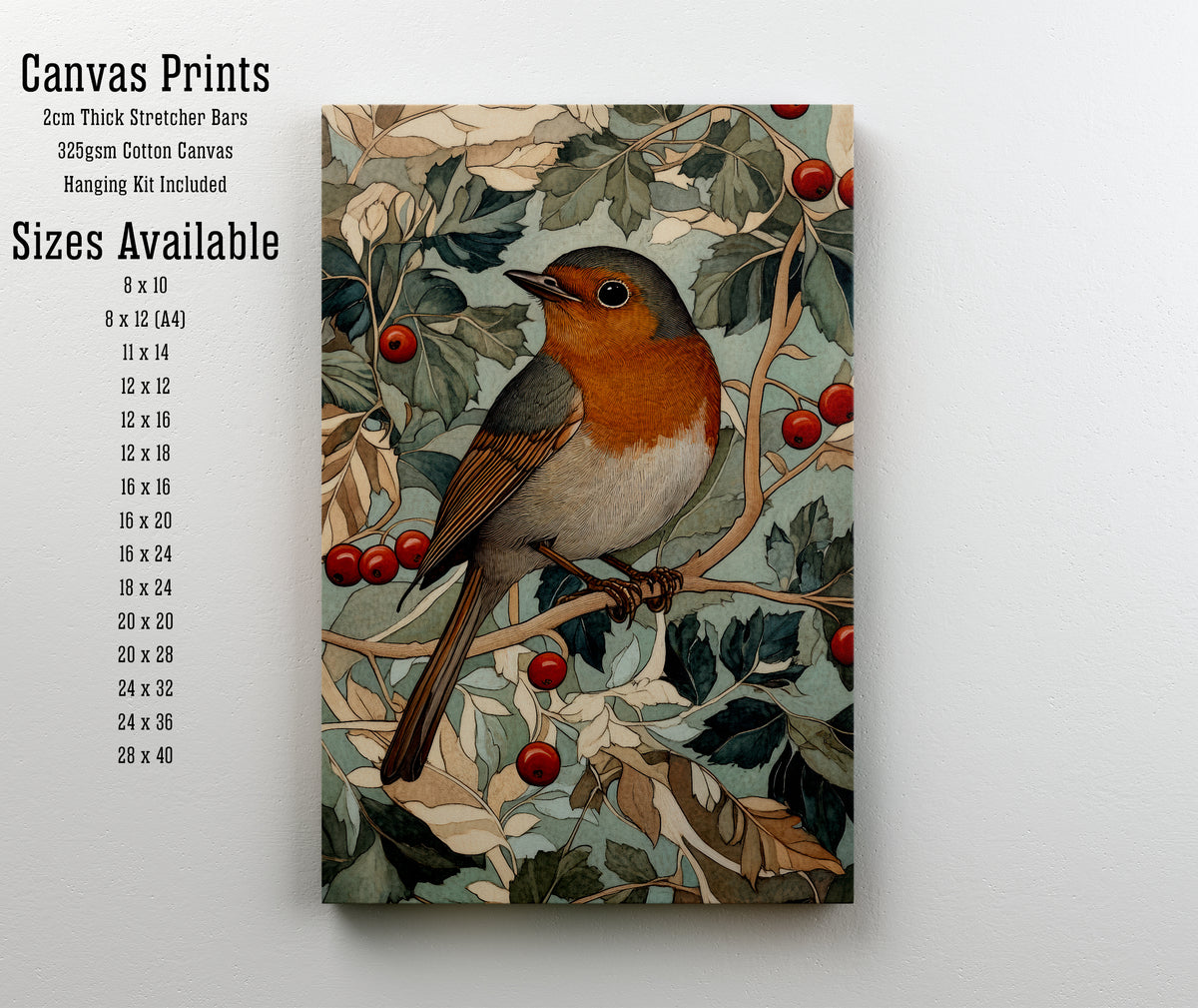 Robin Botanical Art Print