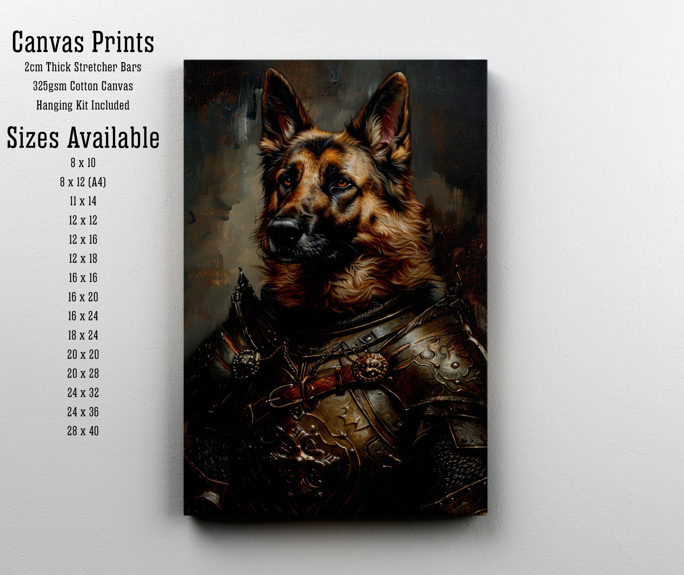 Armoured Dog Warrior Art Print