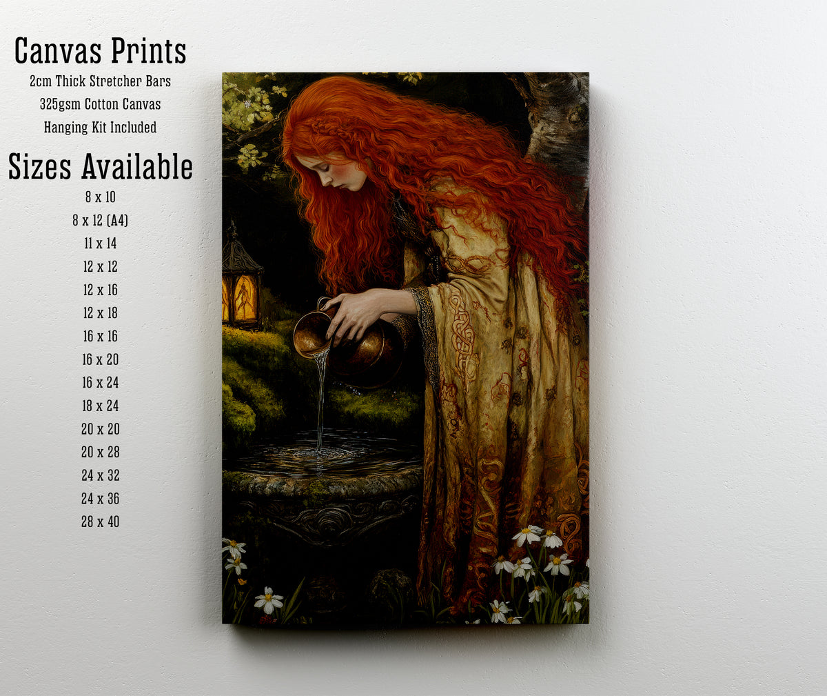 Red-Haired Forest Woman Art Print