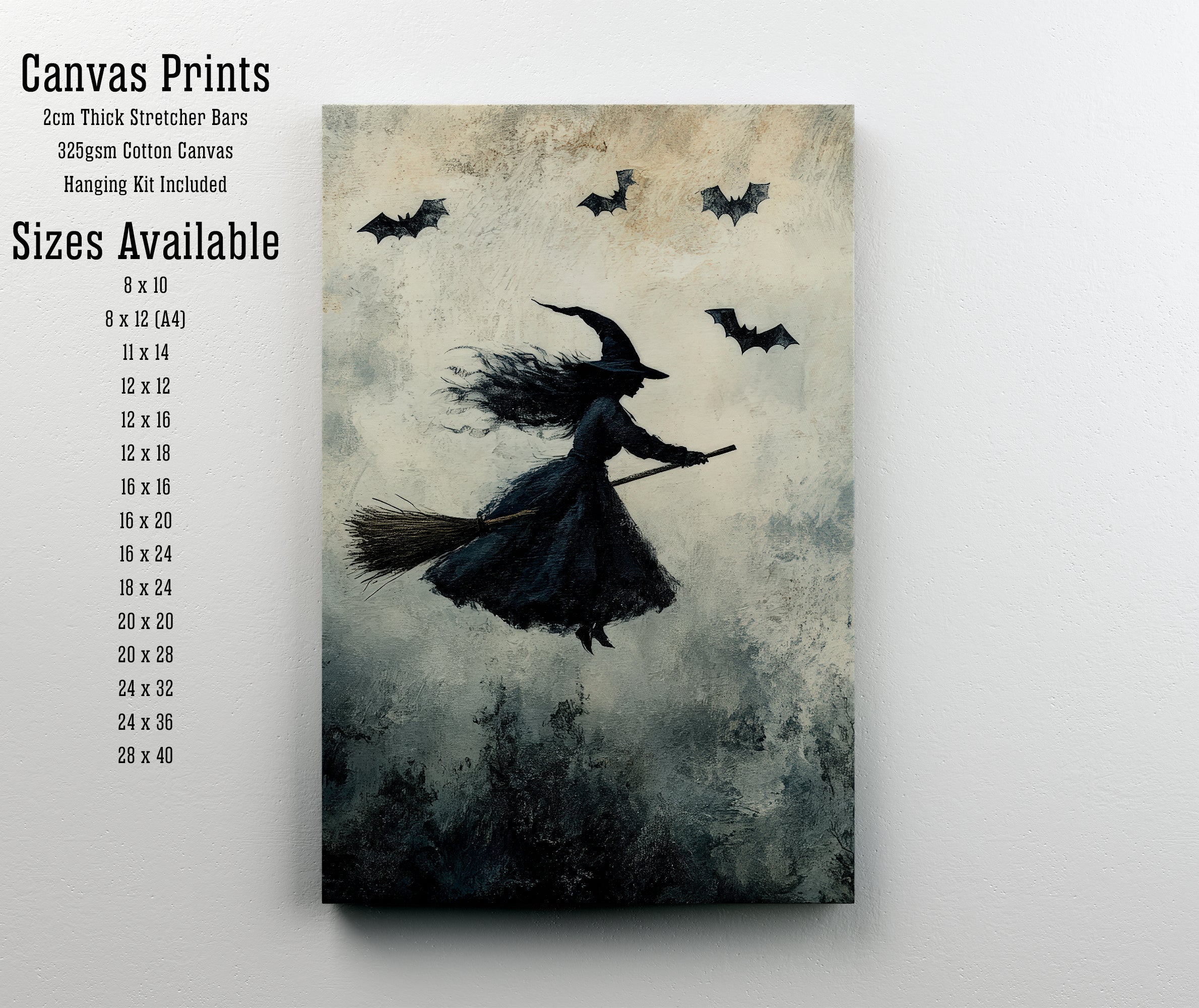 Flying Witch Halloween Art Print