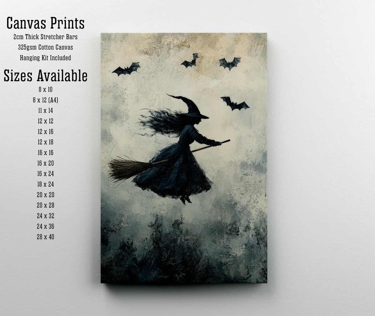 Flying Witch Halloween Art Print