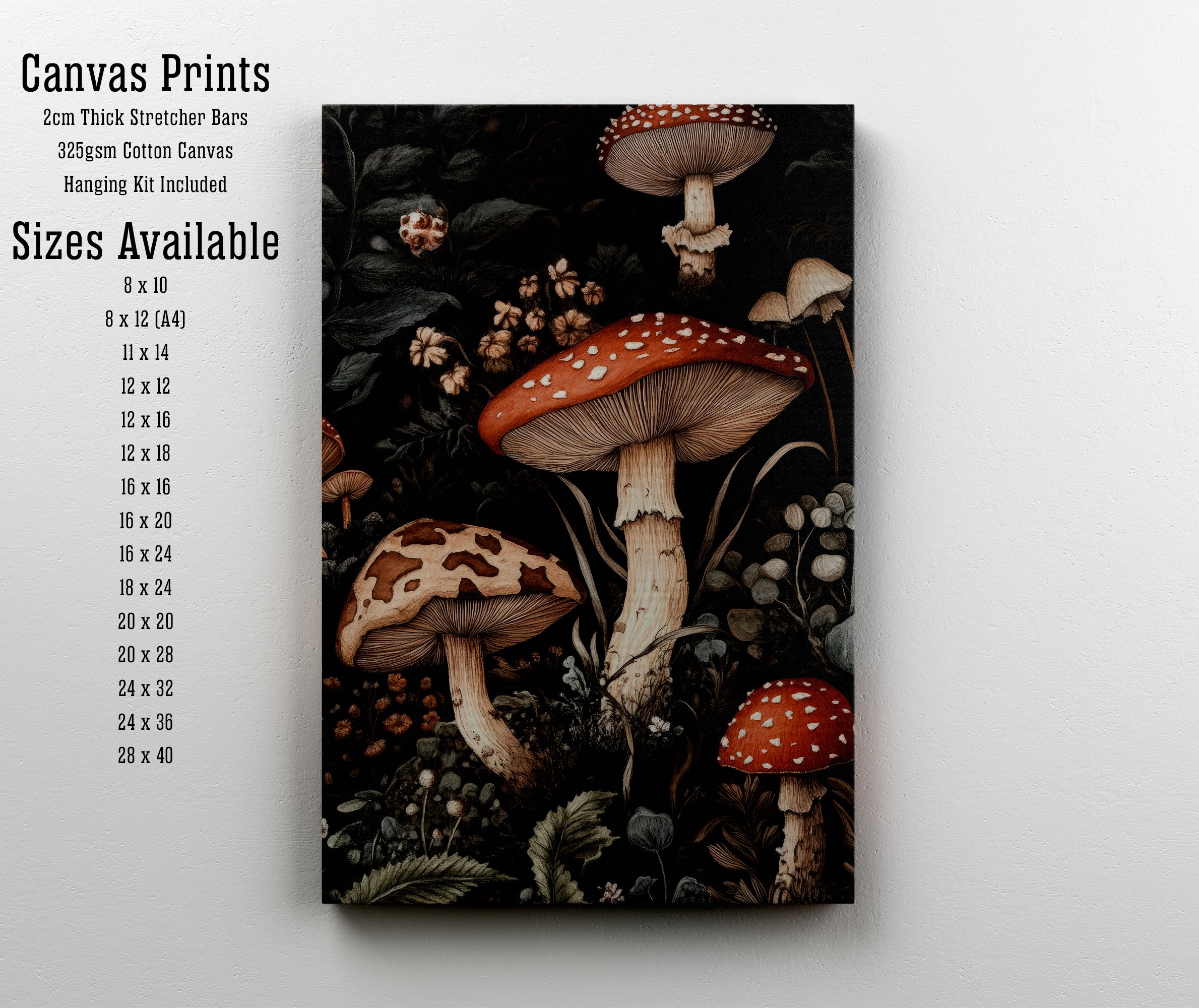 Vintage Mushroom Botanical Art Print