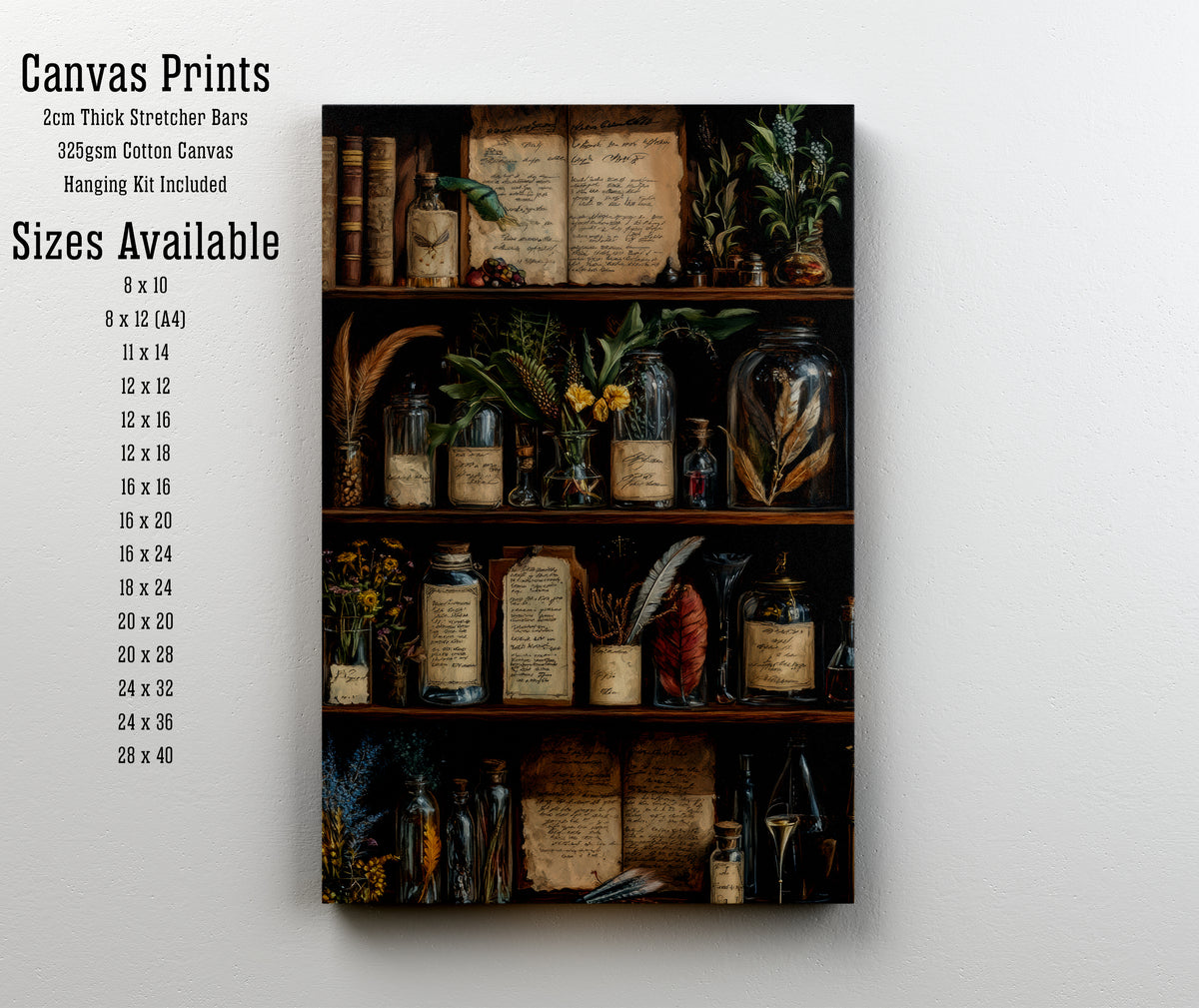 Apothecary Cabinet Dark Academia Art Print