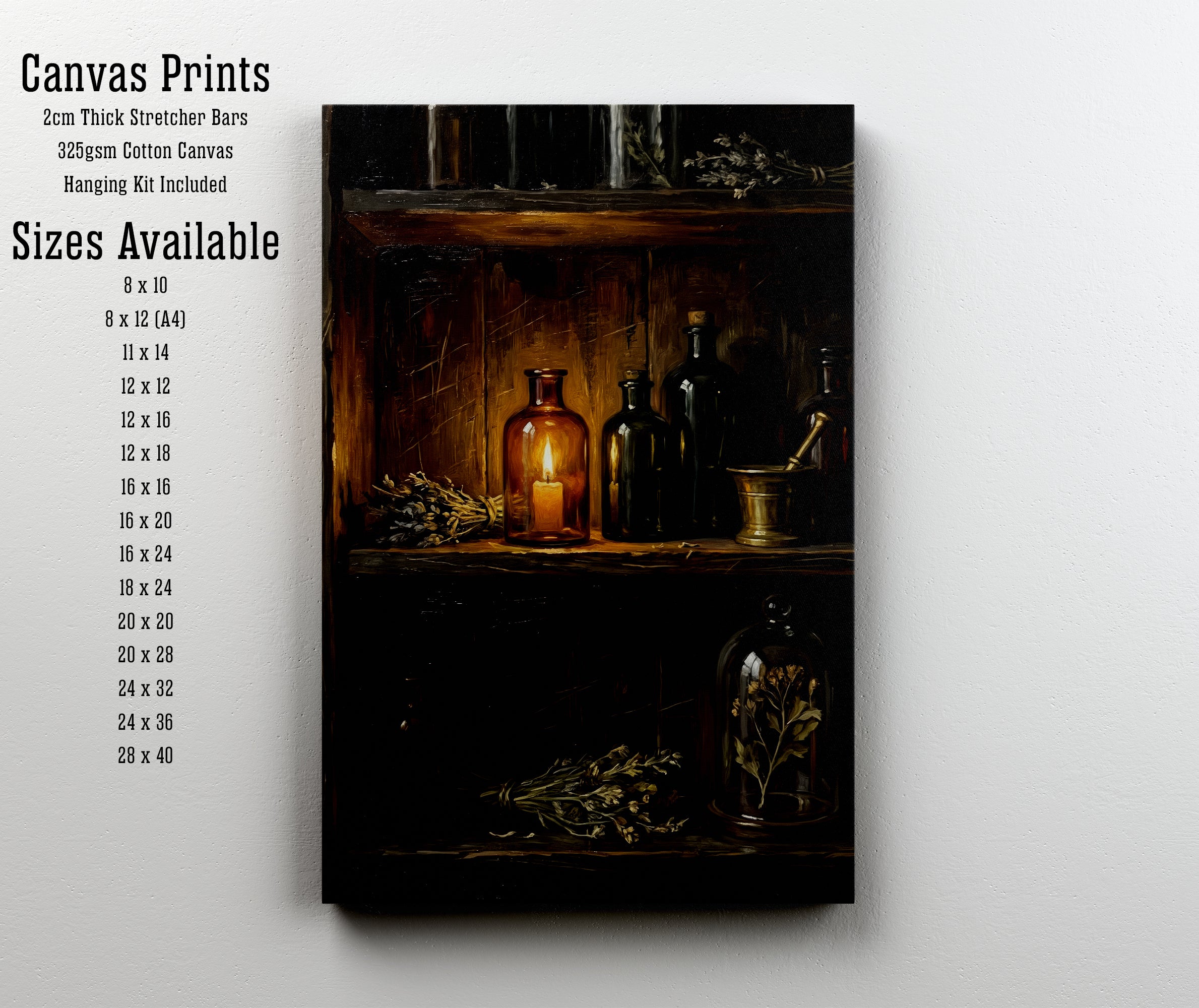 Dark Academia Apothecary Art Print