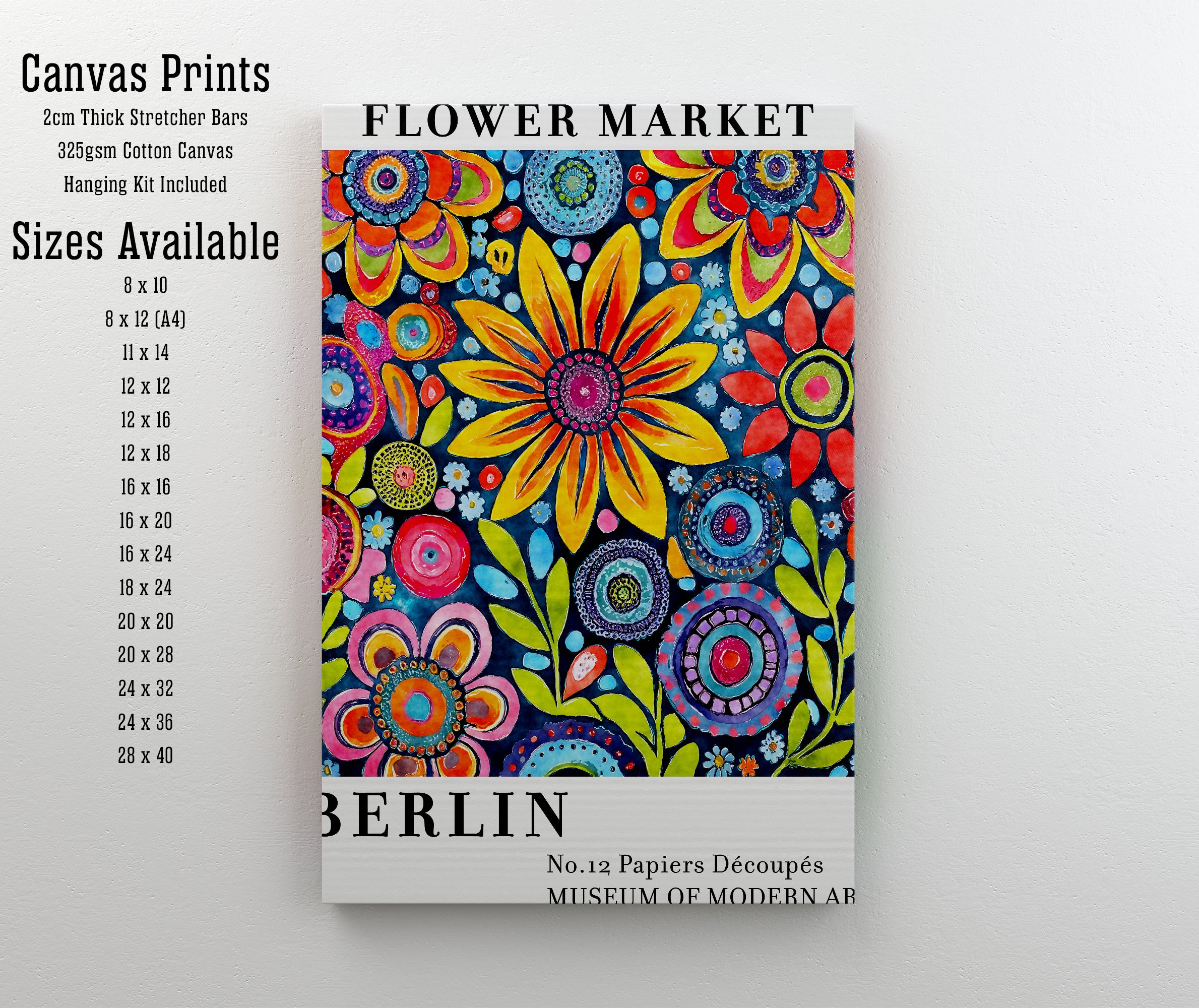 Berlin Flower Market Floral Art Print