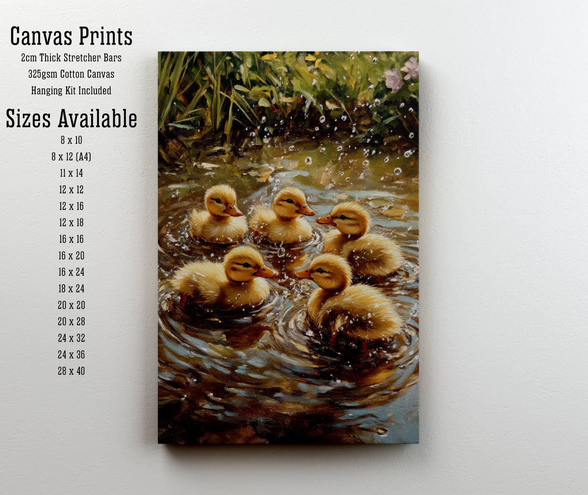 Duckling Pond Painterly Art Print