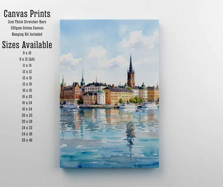 Stockholm Sweden Watercolour