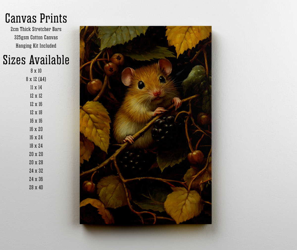 Mouse Among Grapevines Art Print