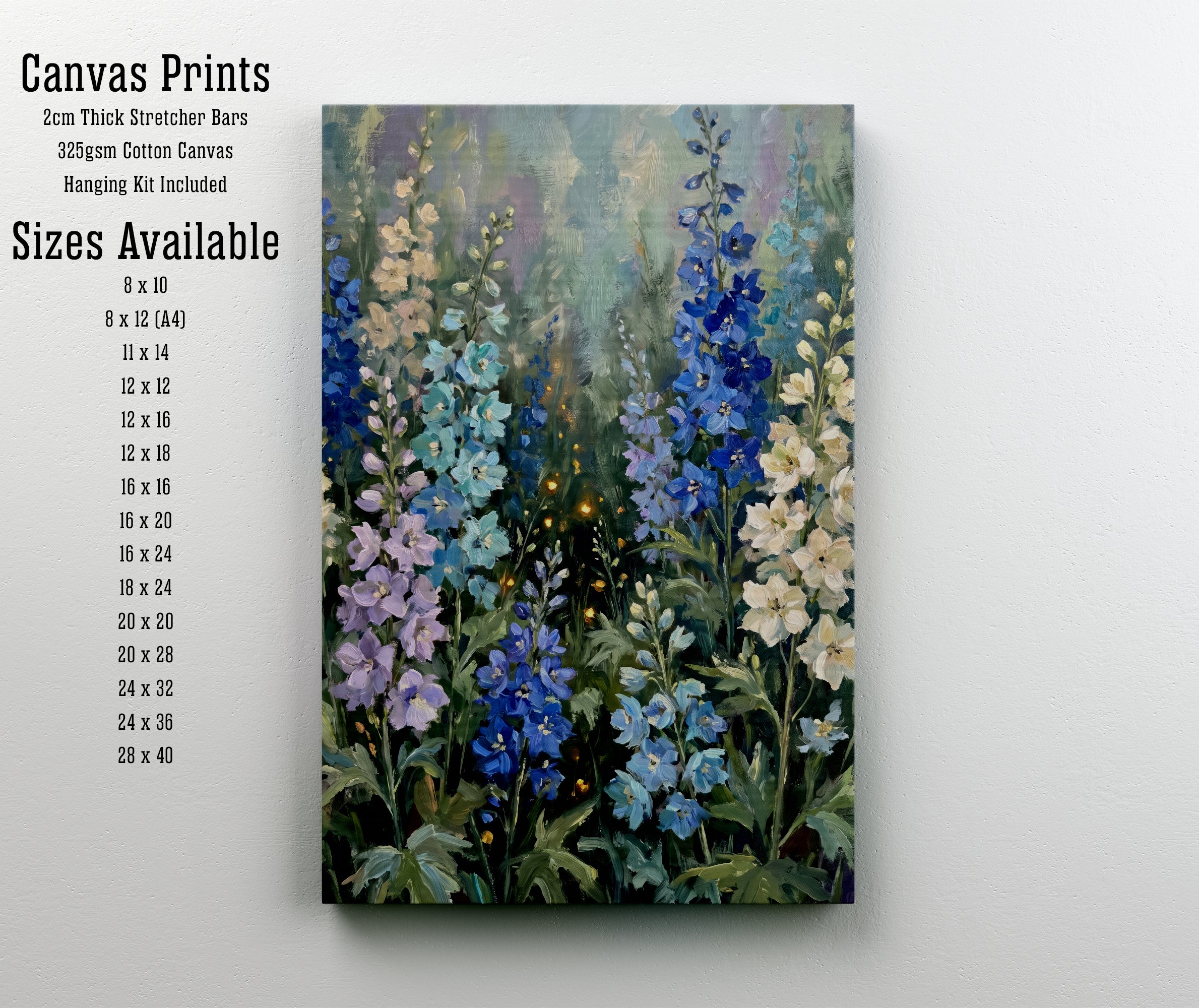 Blue Wildflower Meadow Art Print