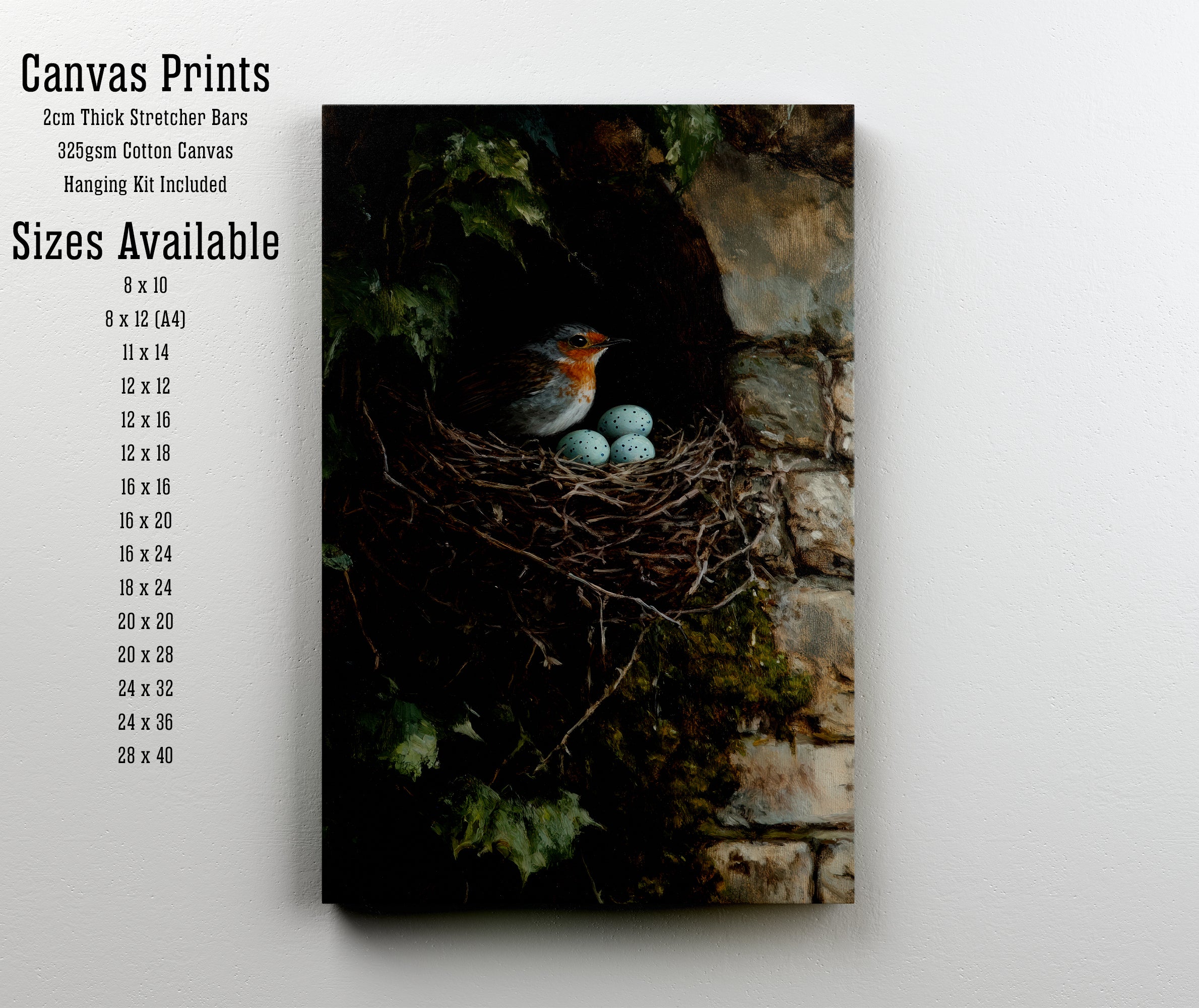 Robin Nest Painterly Art Print