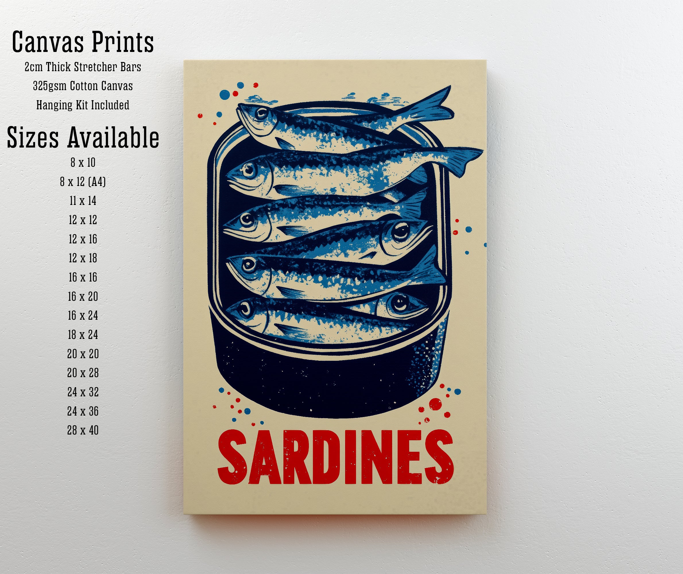 Vintage Sardines Tin Art Print