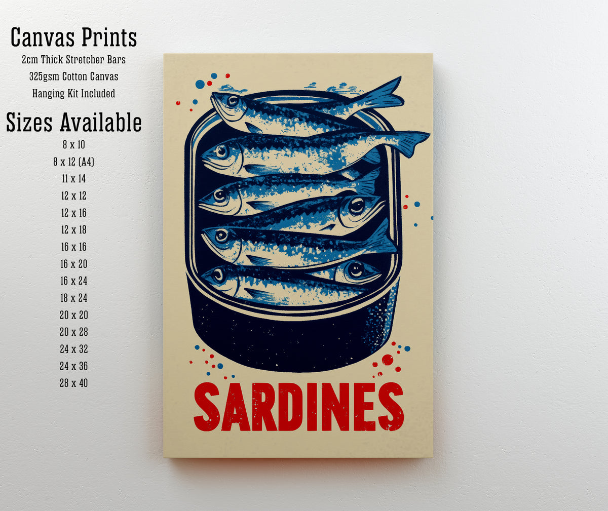 Vintage Sardines Tin Art Print