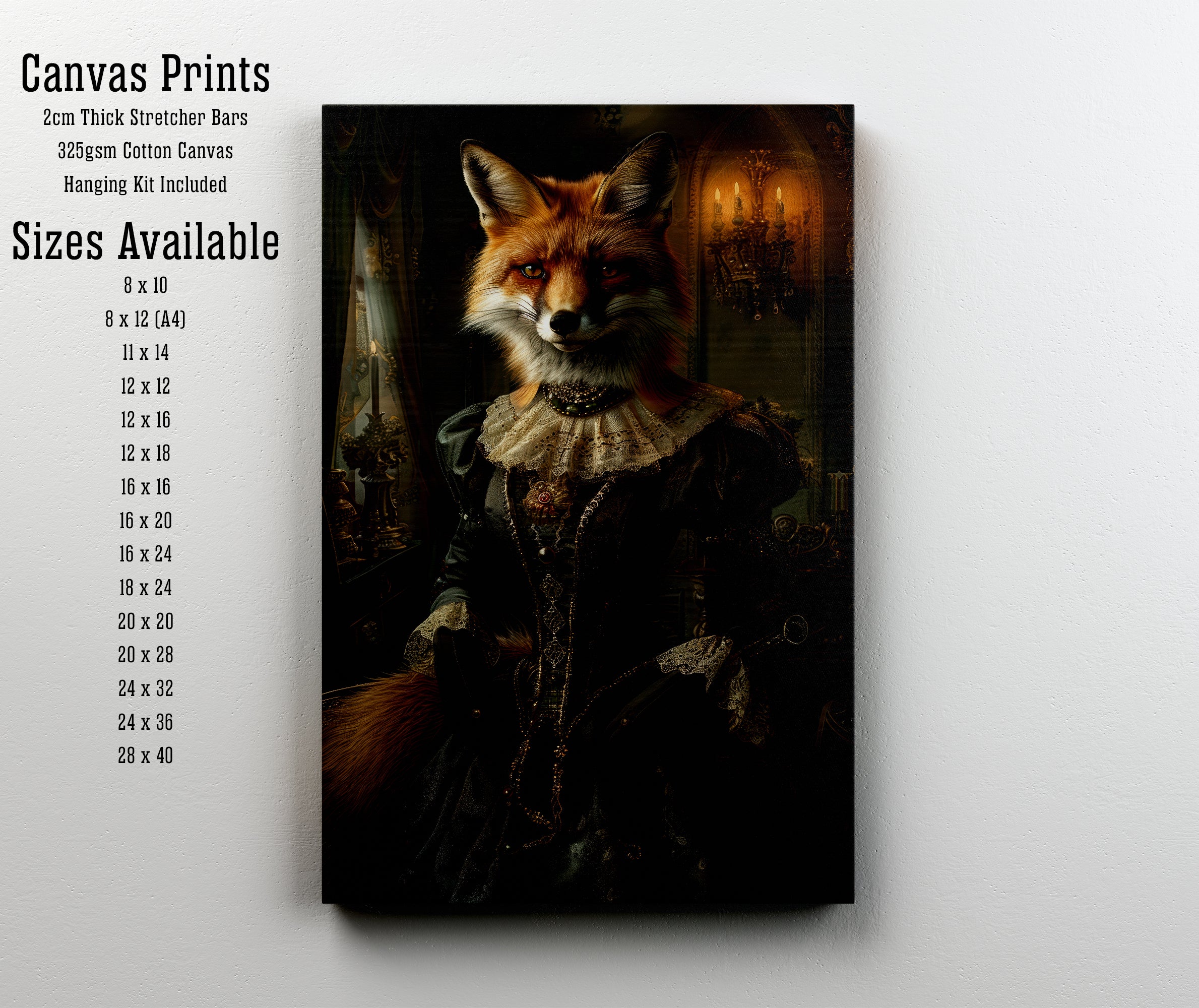 Victorian Fox Portrait Art Print