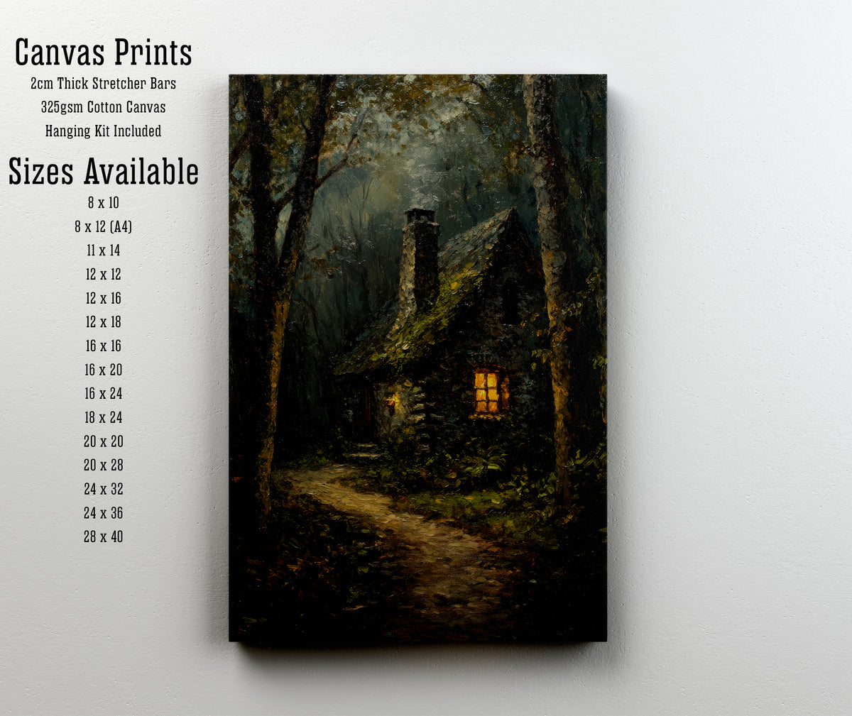 Woodland Cottage Painterly Art Print