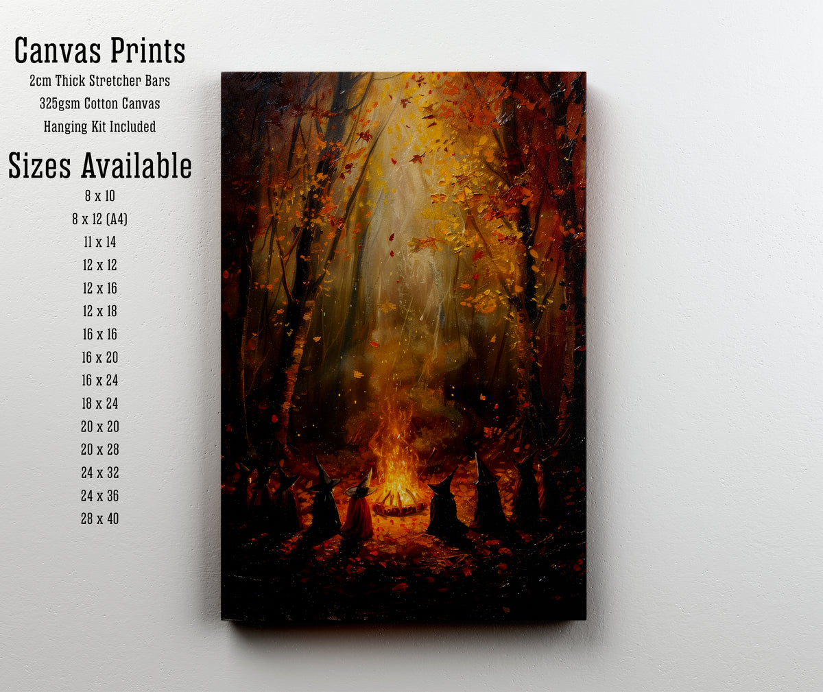 Witches Forest Bonfire Art Print