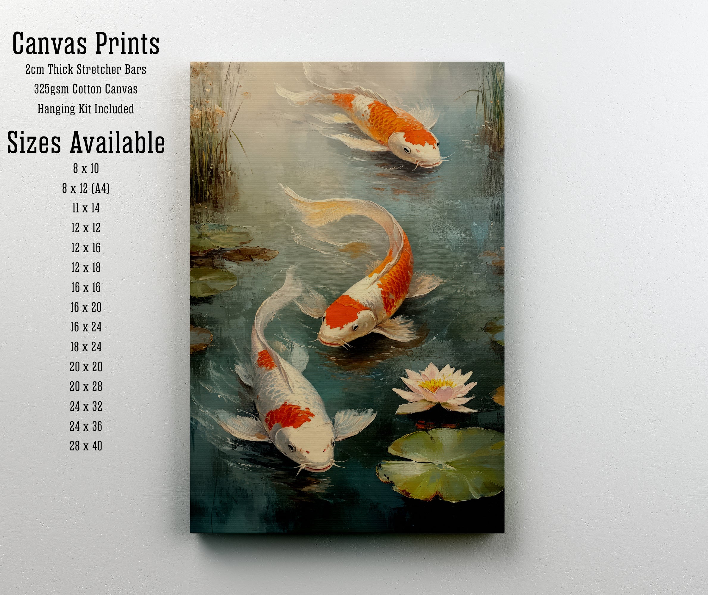 Painterly Koi Pond Art Print