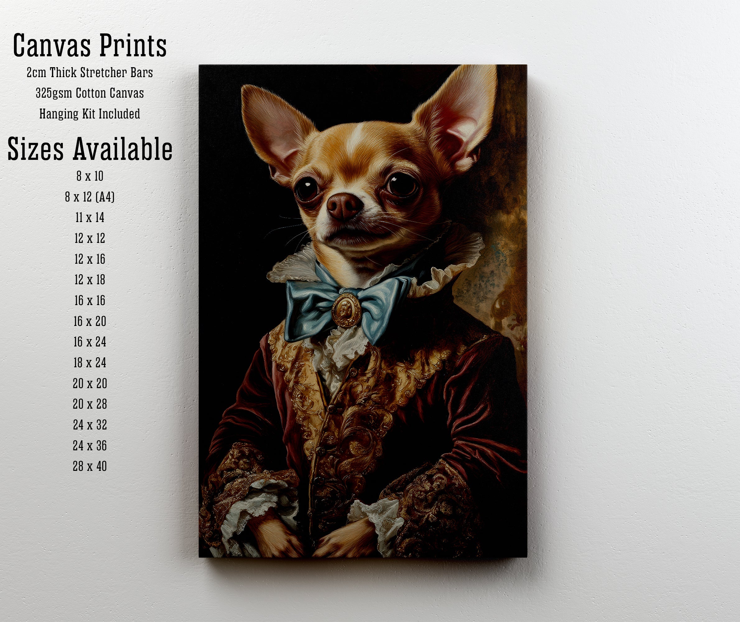 Aristocratic Chihuahua Portrait Art Print