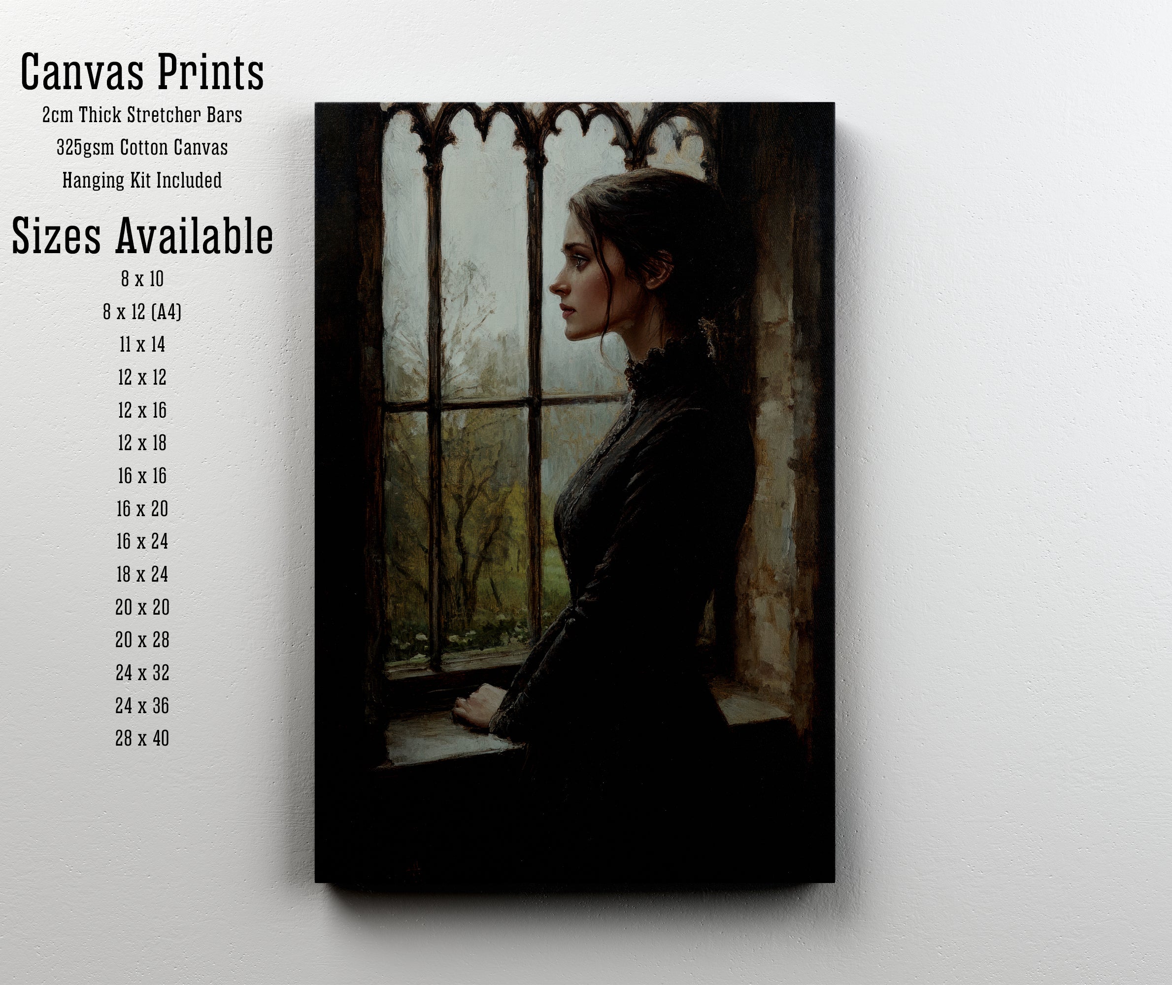 Gothic Woman Portrait Art Print