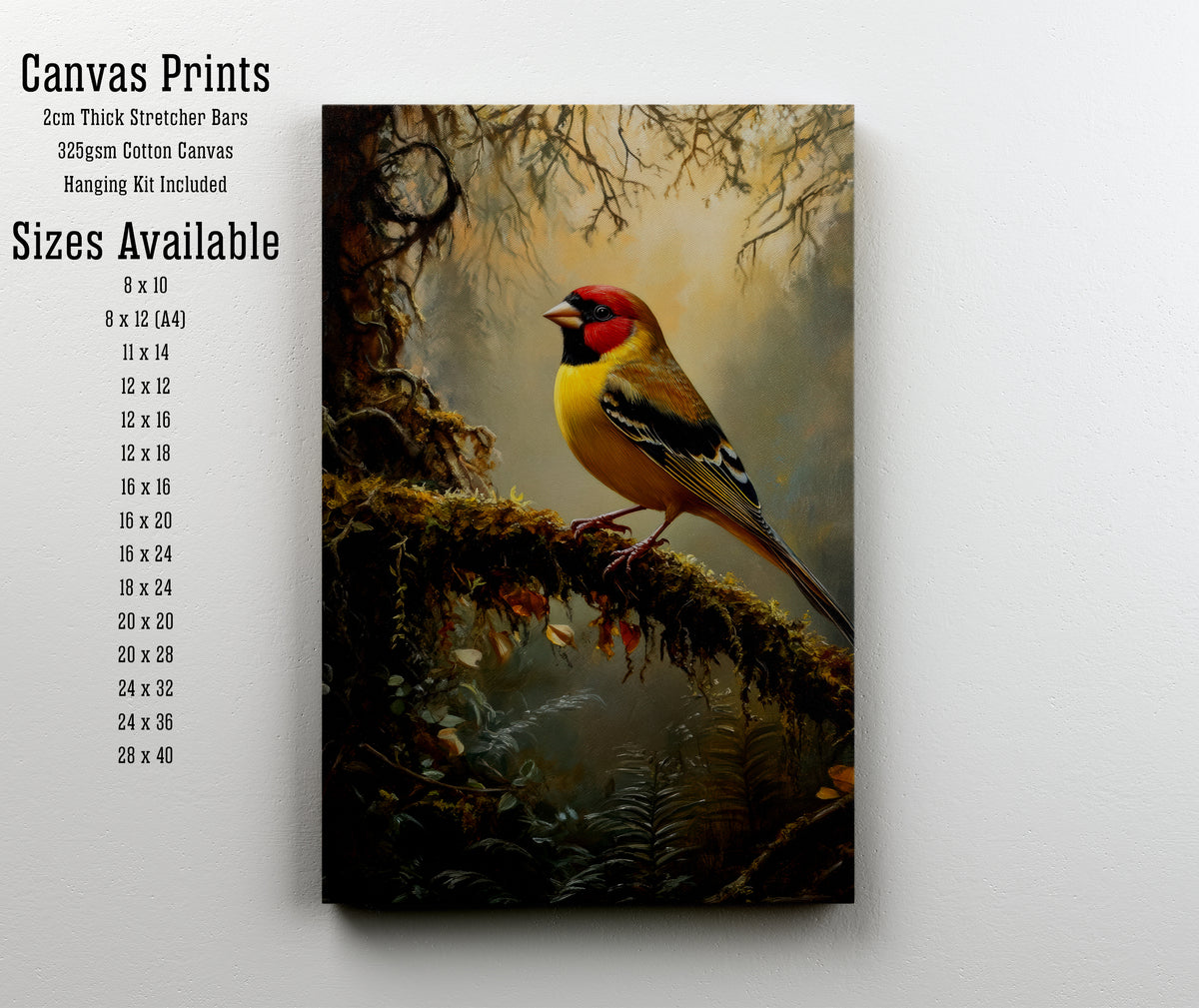 European Goldfinch Woodland Art Print