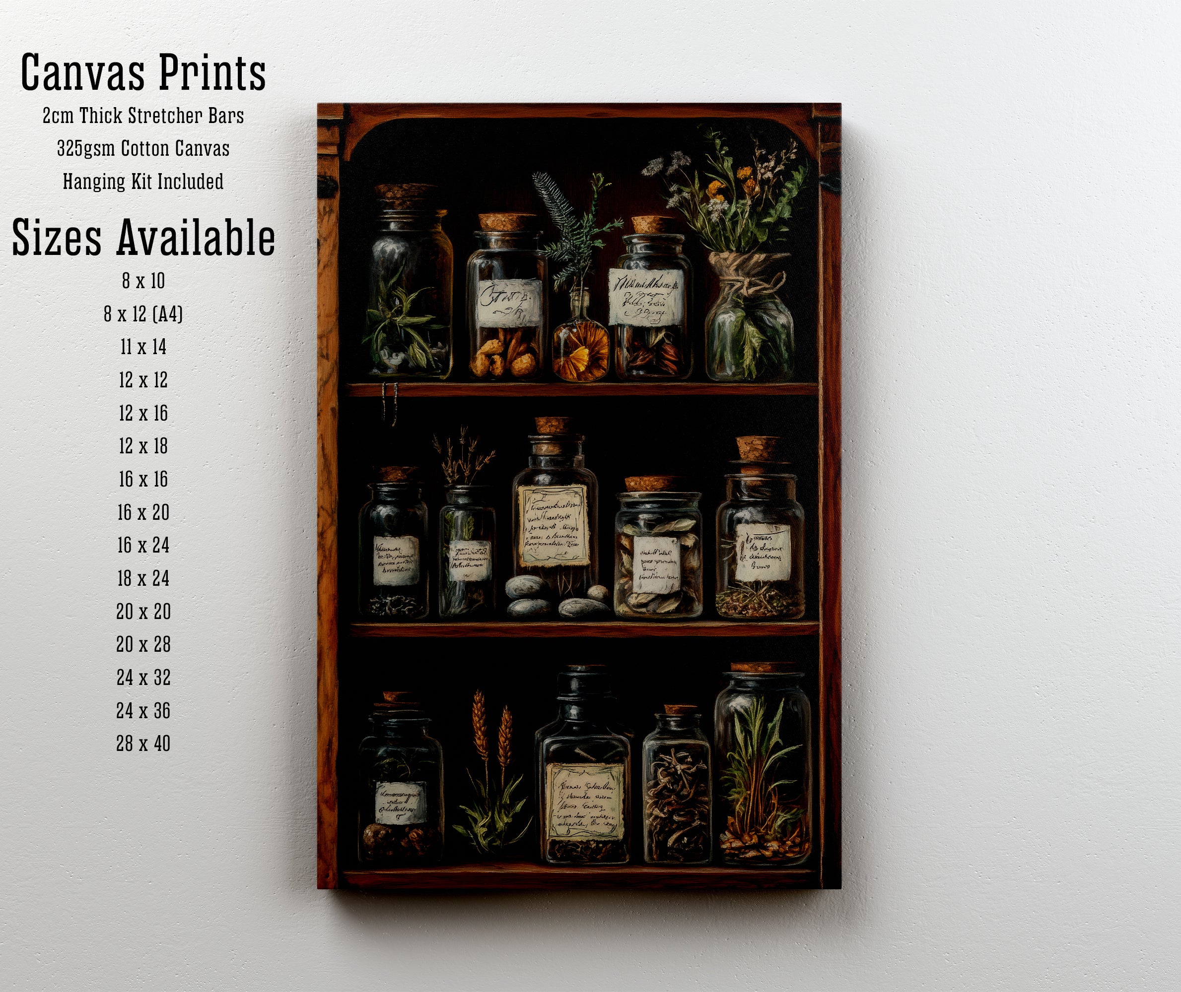 Vintage Apothecary Jars Art Print