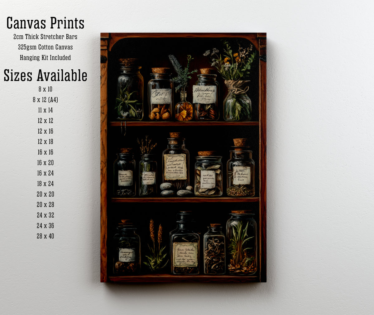 Vintage Apothecary Jars Art Print