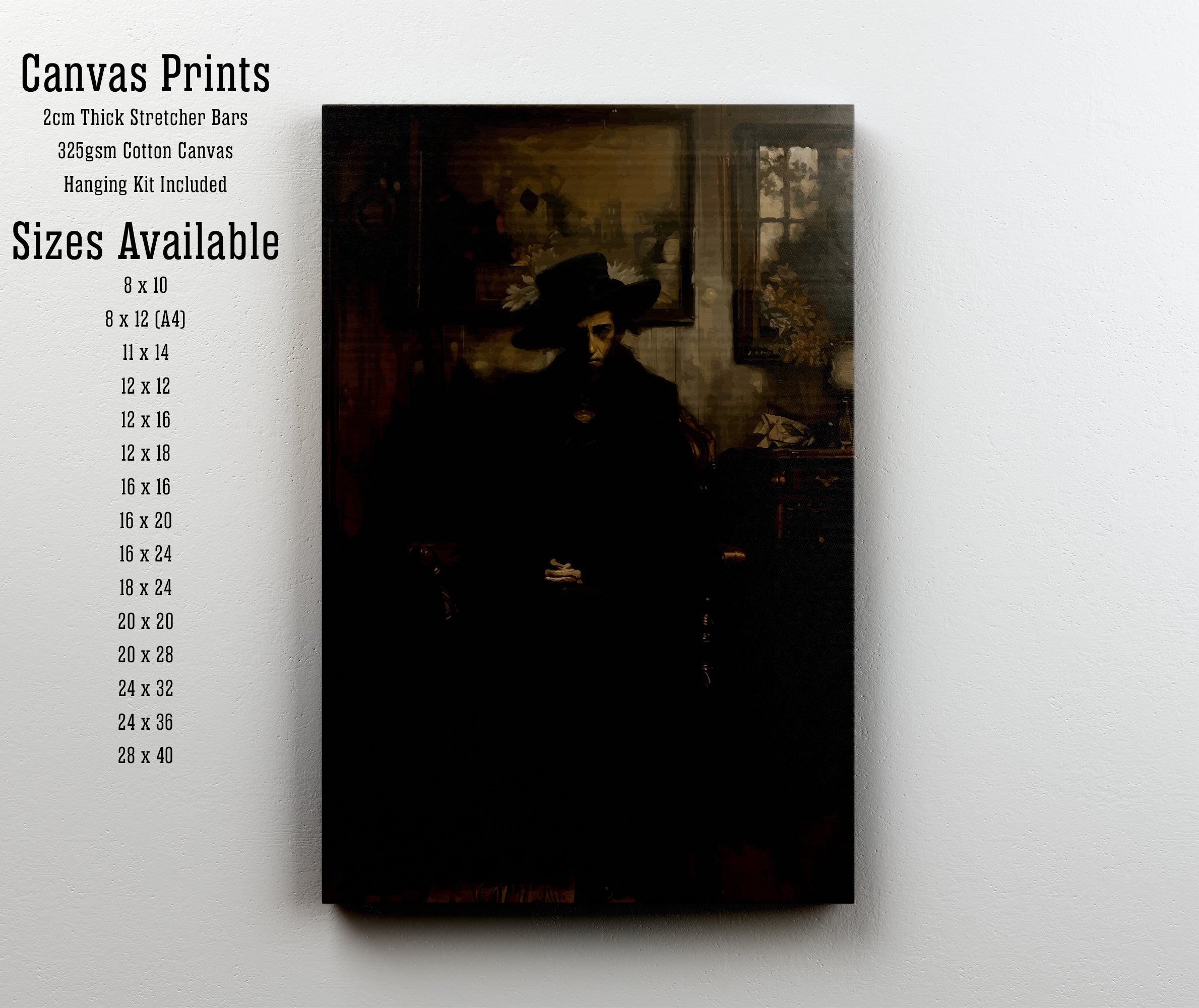 Mysterious Gentleman Dark Academia Art Print