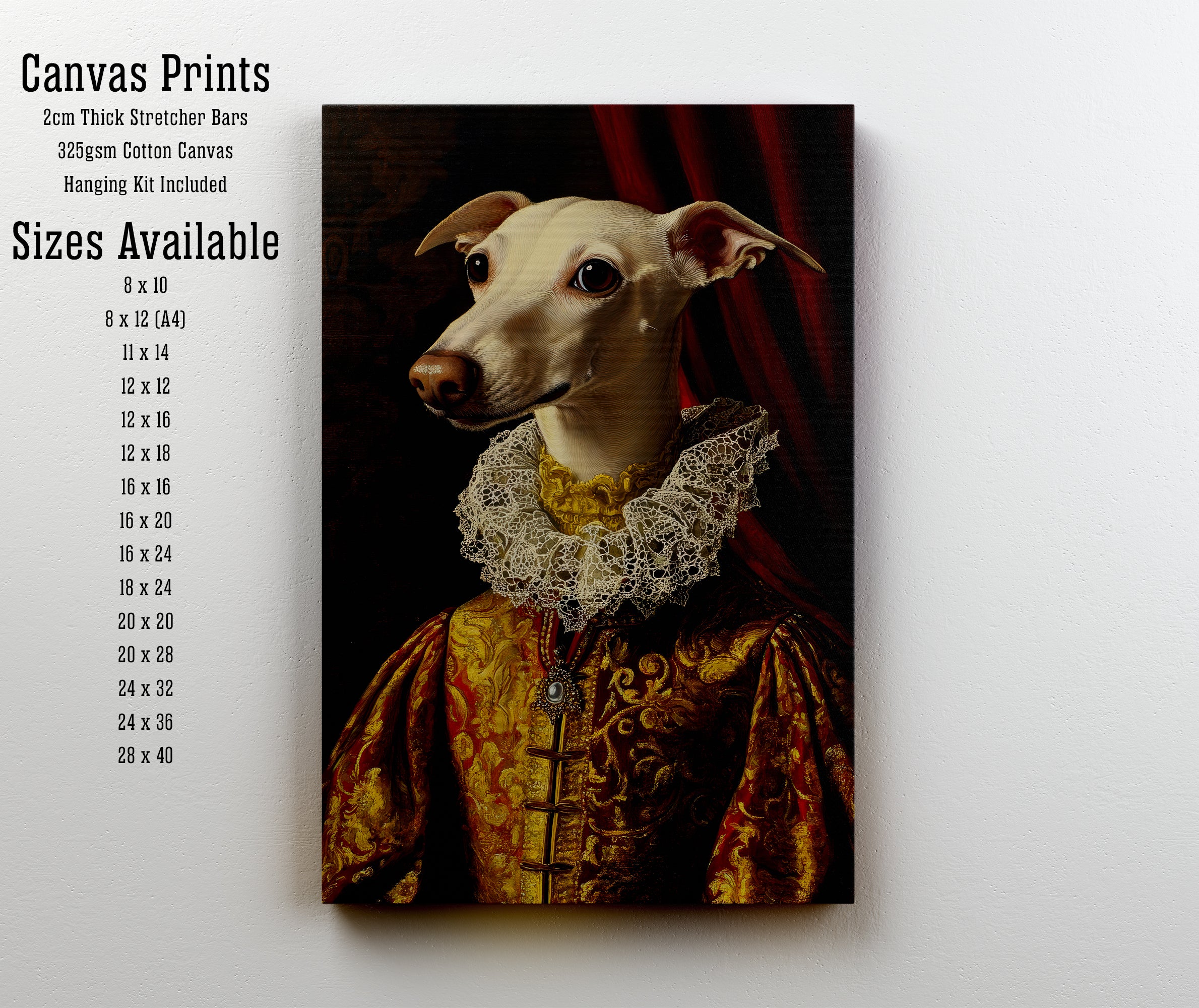 Aristocratic Dog Baroque Art Print