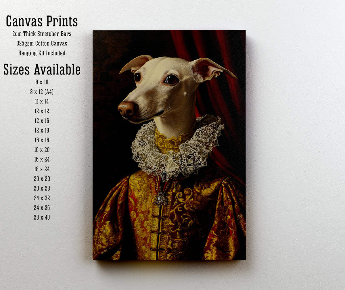 Aristocratic Dog Baroque Art Print