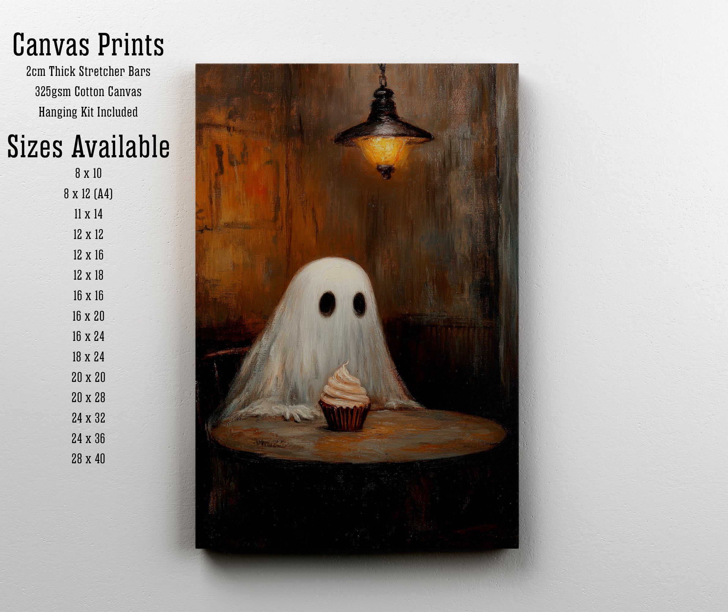 Ghost with Cupcake Art Print