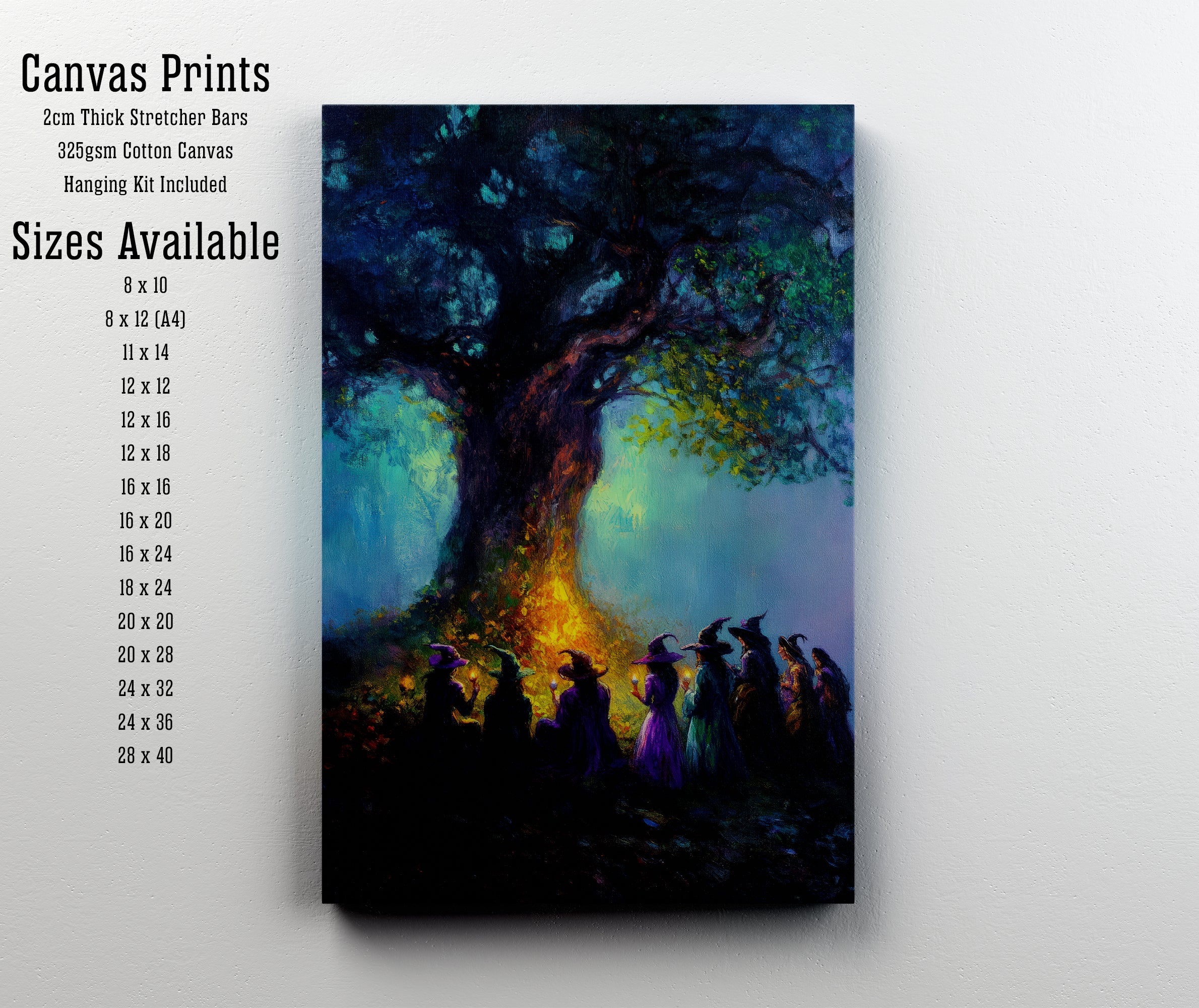 Witches Under the Ancient Tree Art Print