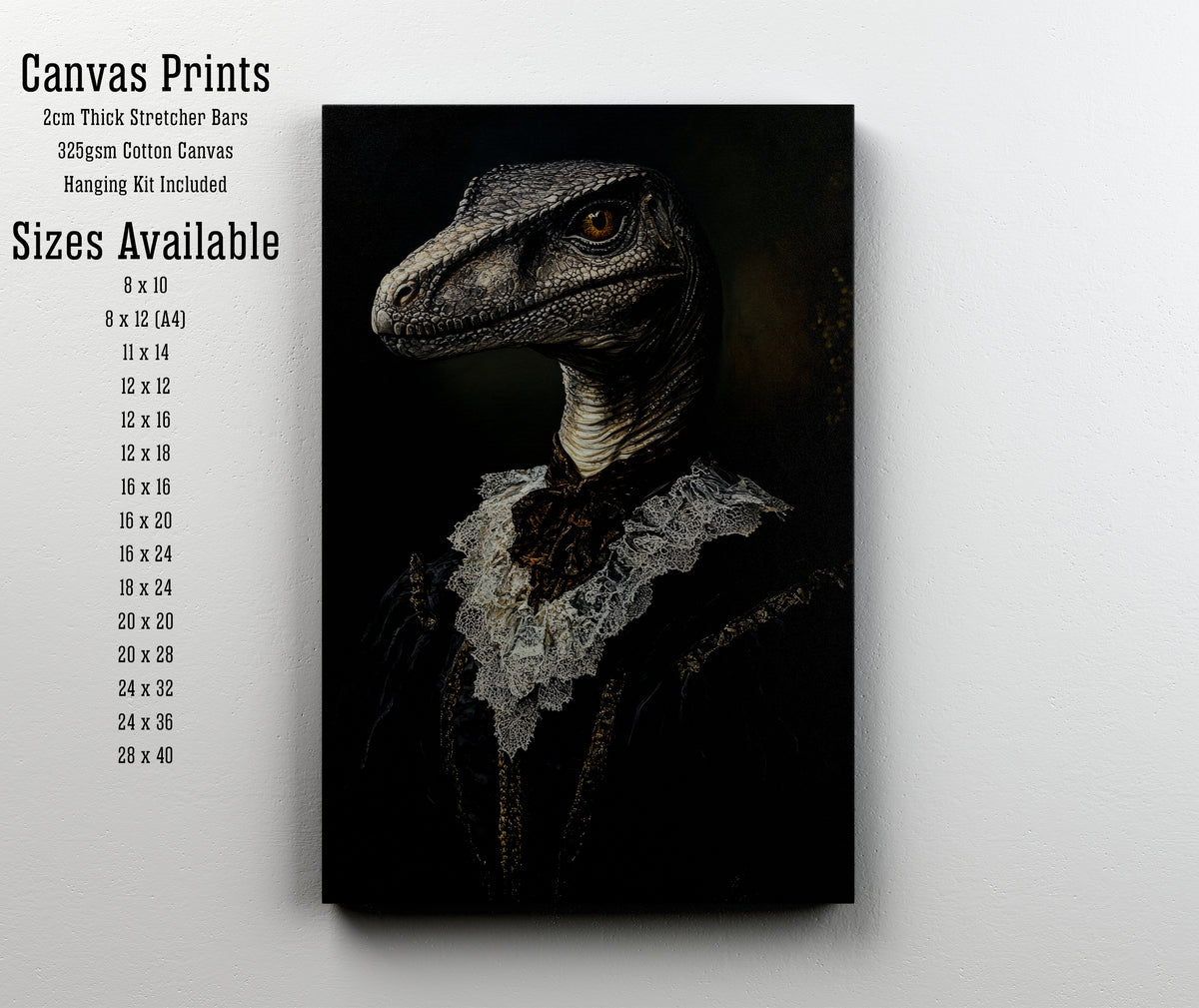 Victorian Dinosaur Portrait Art Print