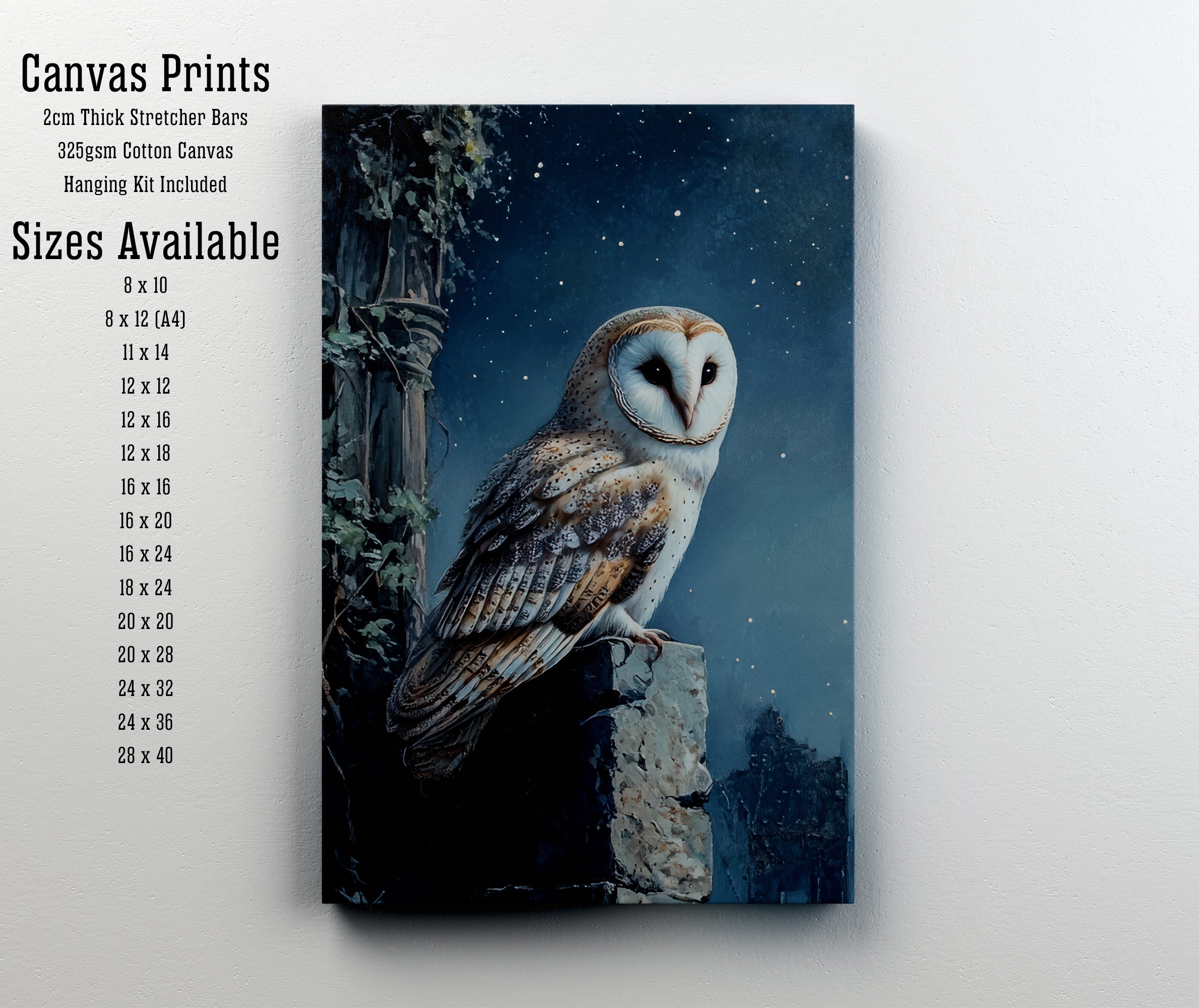 Barn Owl Gothic Art Print