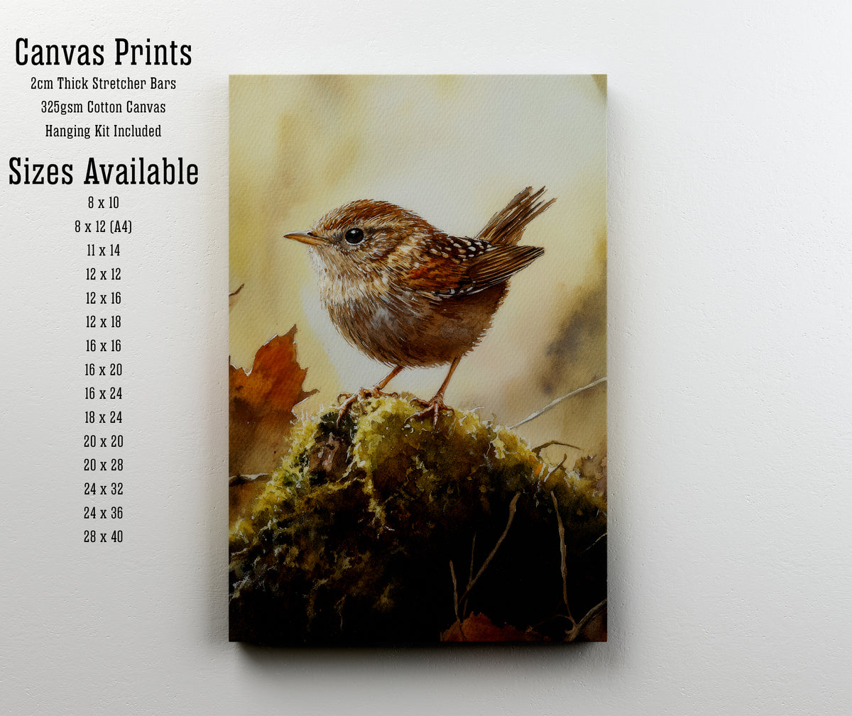 Brown Wren Watercolour Art Print