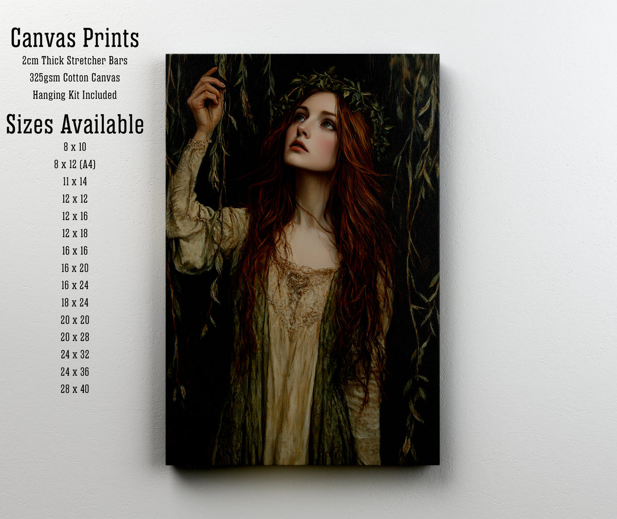 Red Haired Woodland Woman Art Print