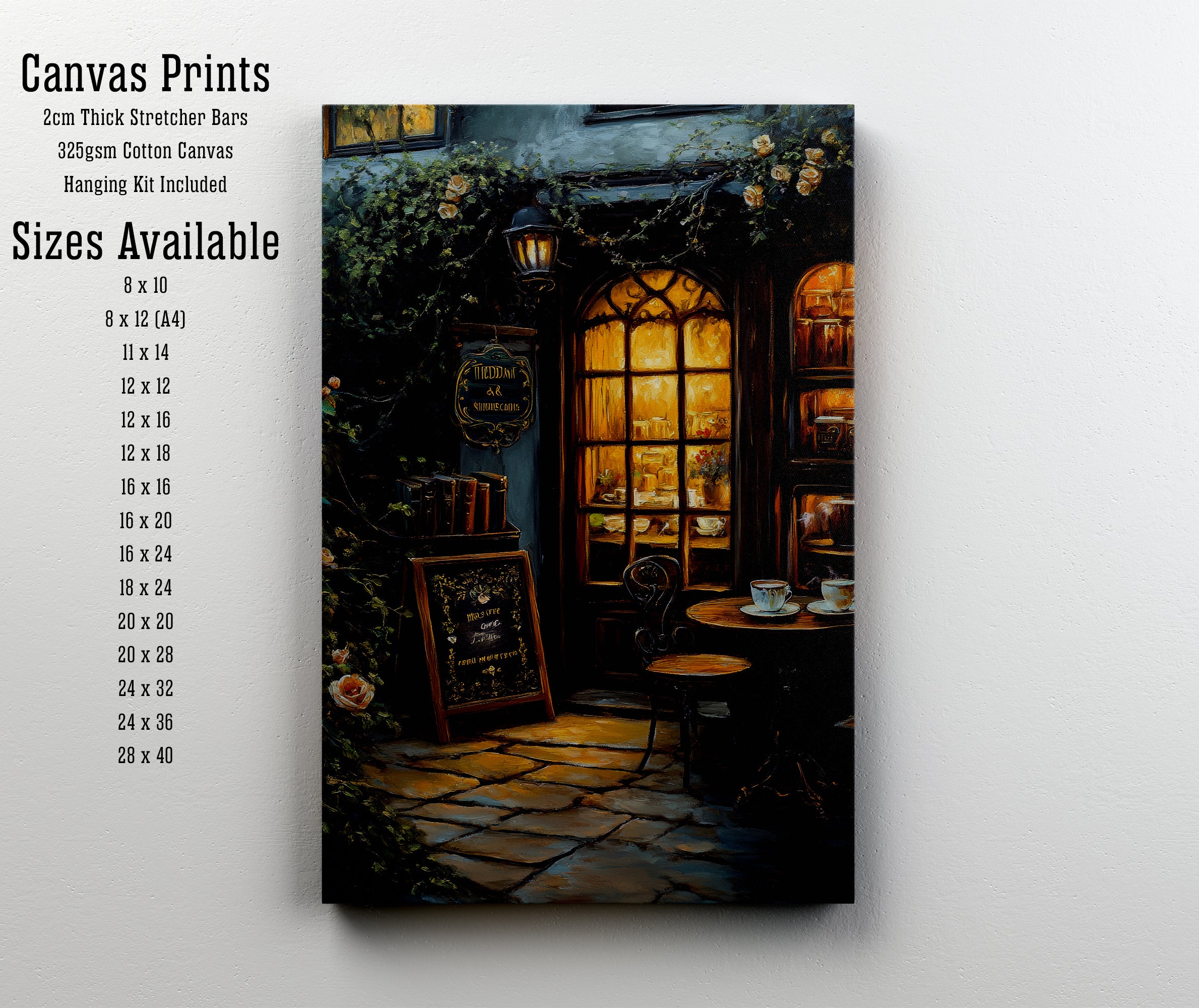 Ivy-Covered Tea Shop Art Print