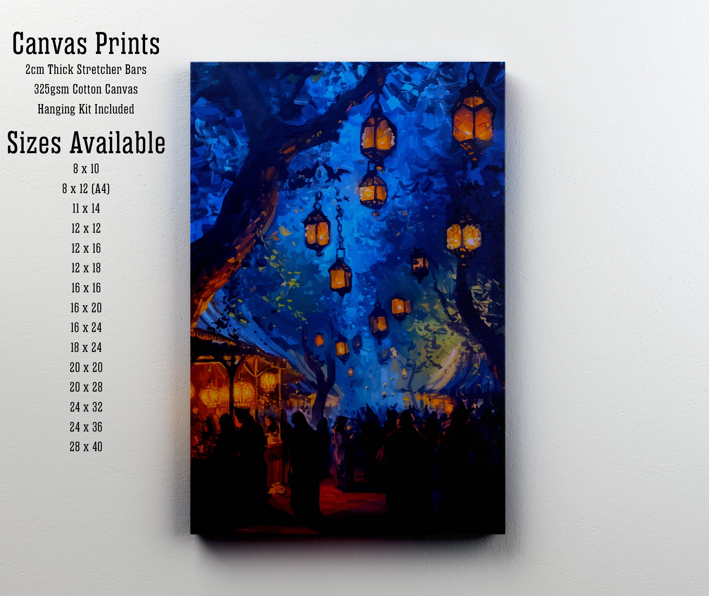 Enchanted Lantern Forest Art Print