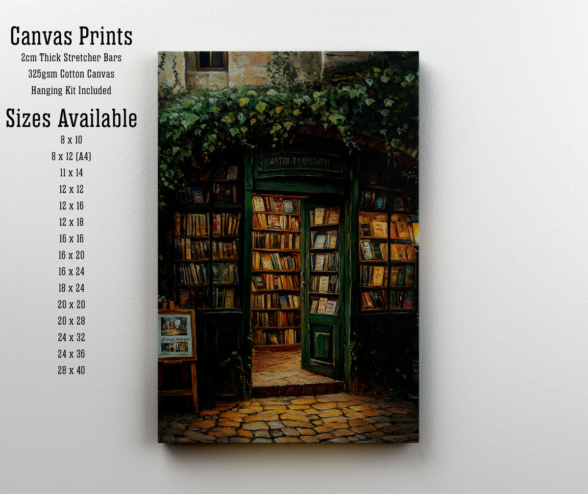 Ivy-Covered Bookshop Art Print