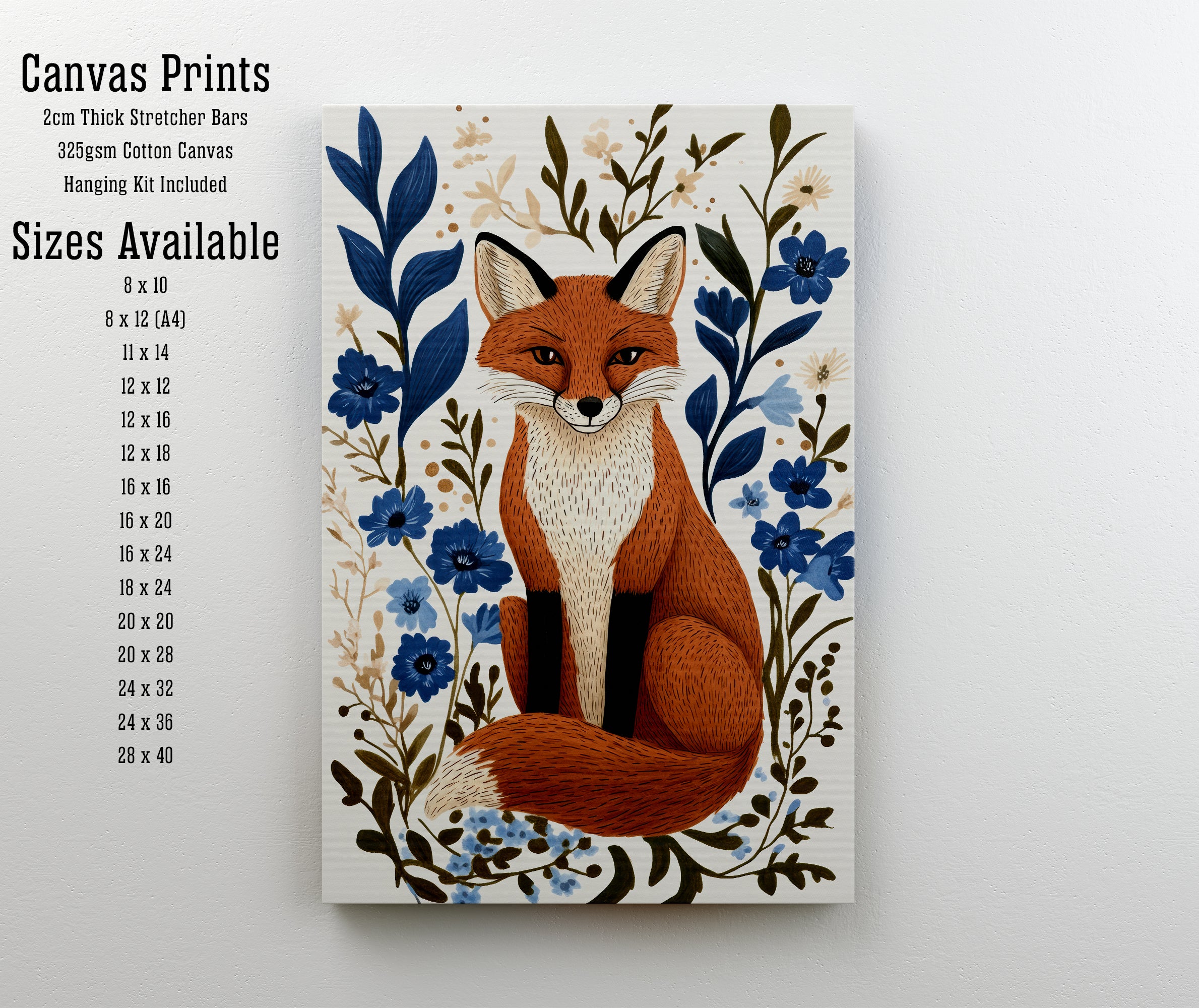 Floral Fox Art Print
