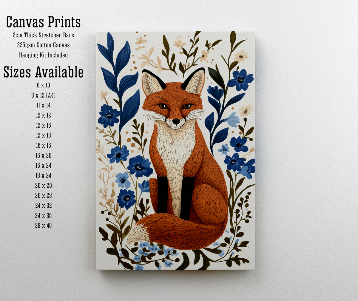 Floral Fox Art Print