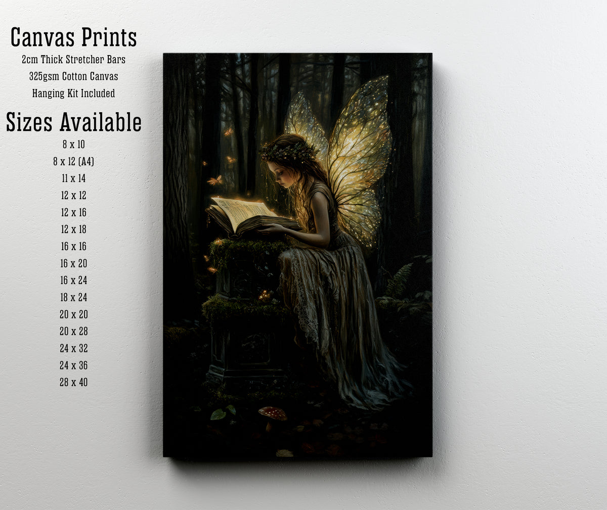 Fairy Reading in Enchanted Forest Art Print