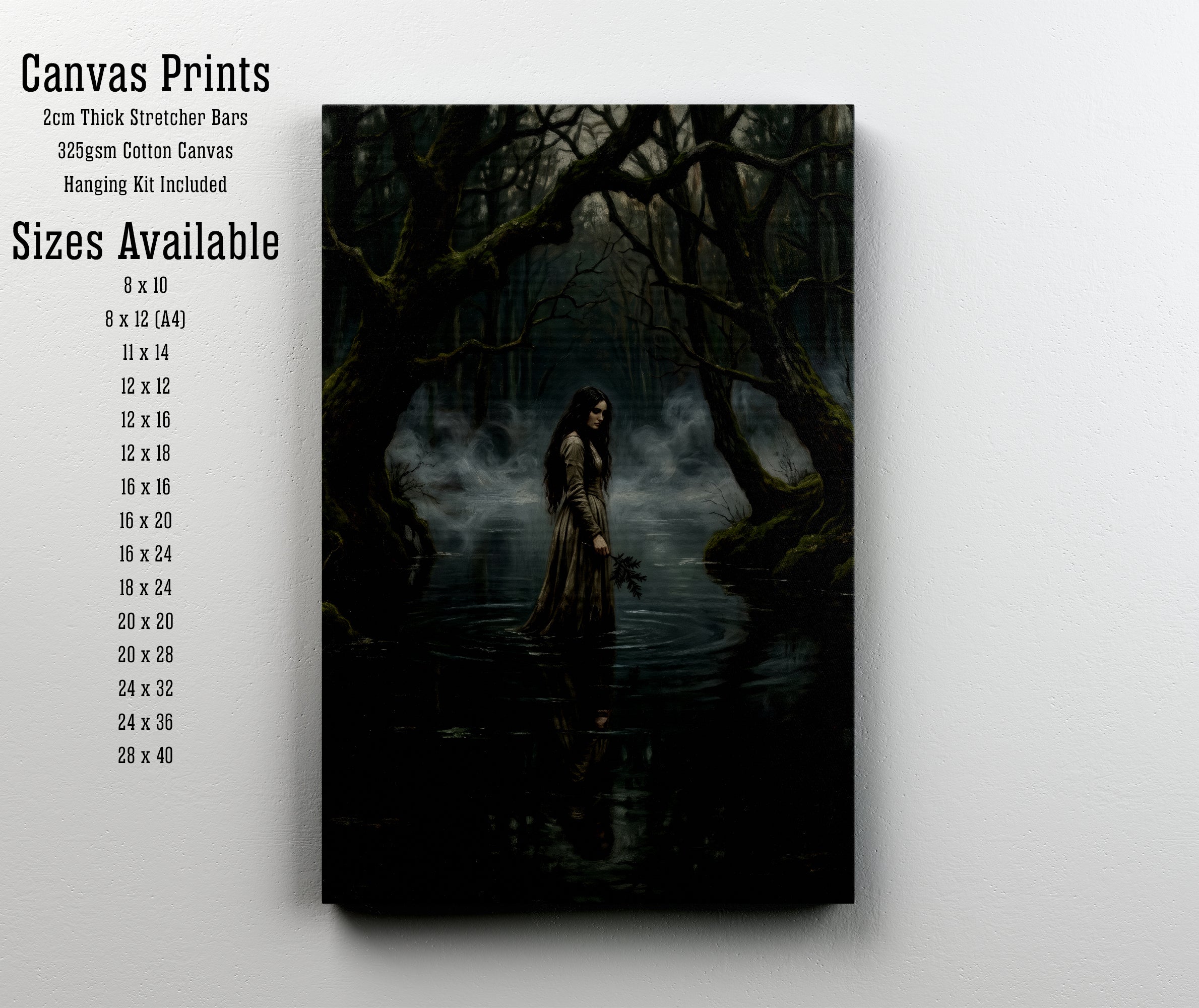 Dark Fantasy Forest Woman Art Print