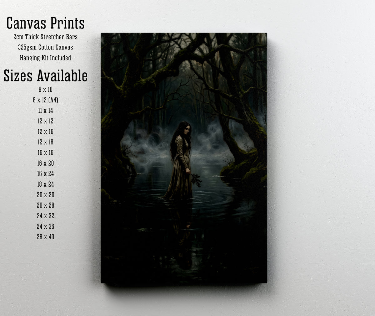 Dark Fantasy Forest Woman Art Print