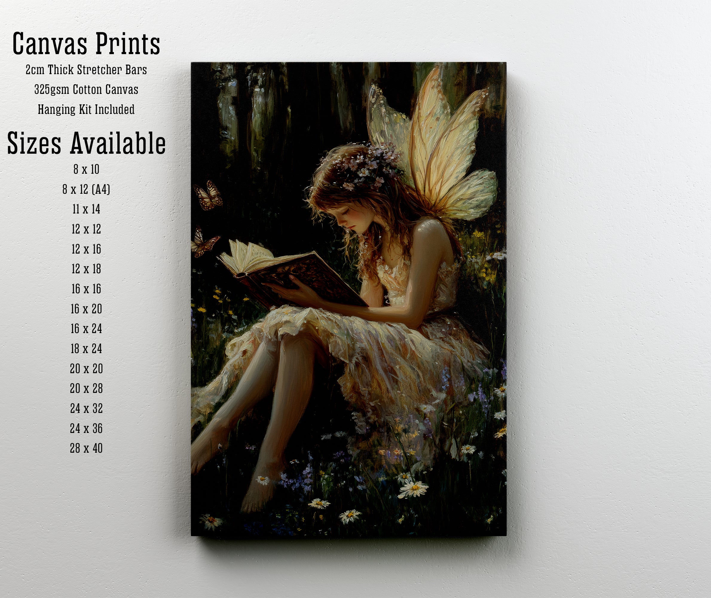 Fairy Reading in the Forest Art Print