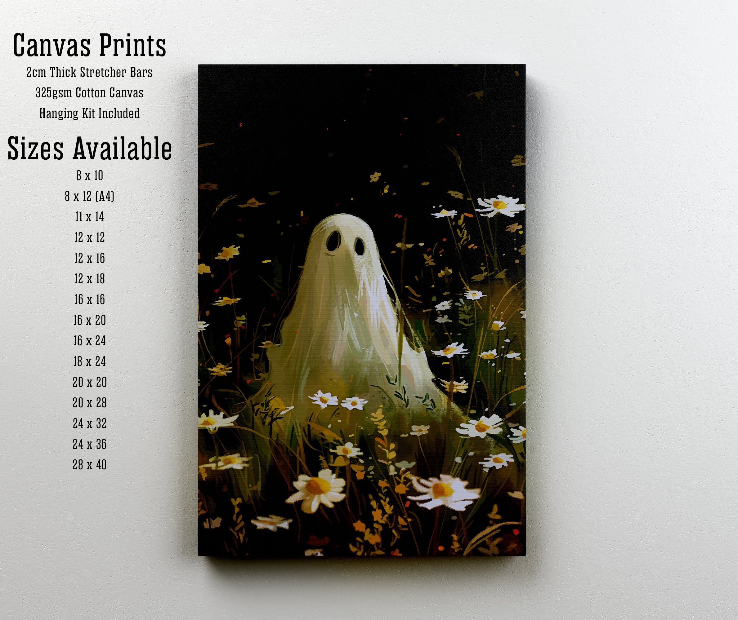 Ghost in a Daisy Meadow Art Print