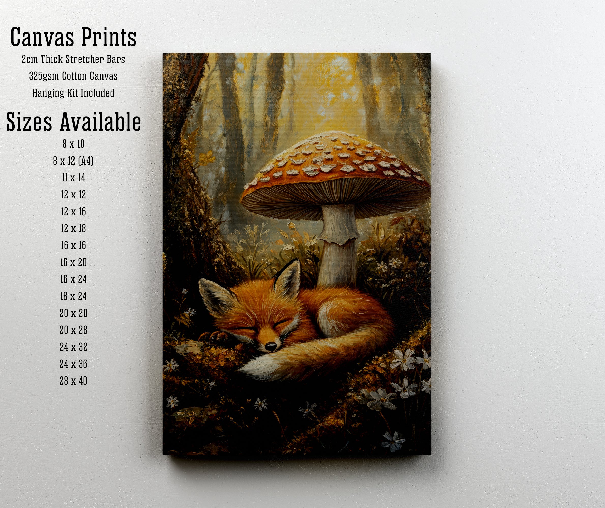 Sleeping Fox Woodland Art Print
