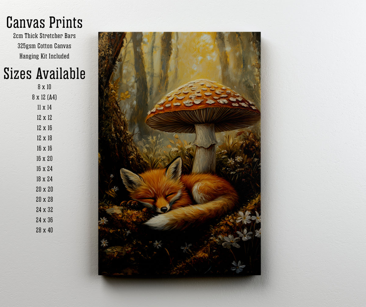 Sleeping Fox Woodland Art Print