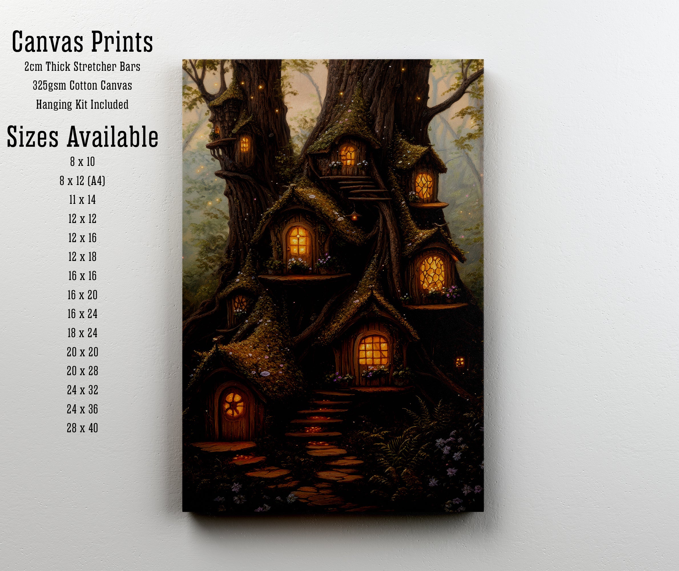 Enchanted Treehouse Village Art Print